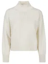 Ermanno Firenze Turtle Neck Sweater In White