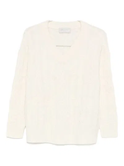 Ermanno Firenze Sweaters Beige In White