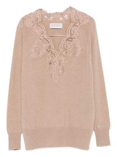 ERMANNO FIRENZE SWEATERS BROWN