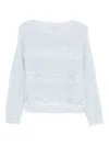Ermanno Firenze Knitwear With Lace And Sequin Embellishments In White