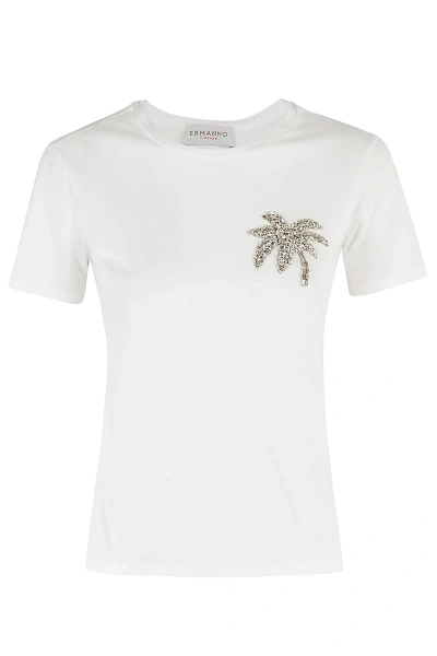 Ermanno Firenze T Shirt In Bianco Ottico