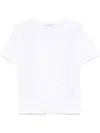 Ermanno Firenze White Lace-detail T-shirt In White