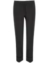 Ermanno Firenze Tailored Black Trousers With Wide Hem Lapels In Black
