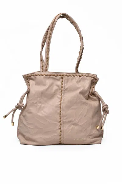 Ermanno Firenze Tanisha Tote Bag Medium - Beige In Pink