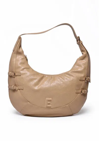 Ermanno Firenze Teal Hobo Bag Medium - Beige In Brown