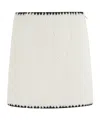 Ermanno Firenze Textured Mini Skirt In Teddy Fabric In White
