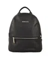 Ermanno Firenze Textured Leather Backpack With Rounded Top And Versatile Design In Black