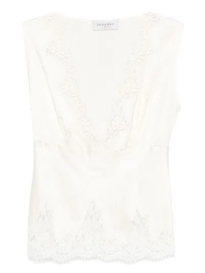 ERMANNO FIRENZE ERMANNO FIRENZE EMBROIDERED SLEEVELESS TOP