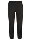 Ermanno Firenze Elastic Waist Slim Trousers In Black