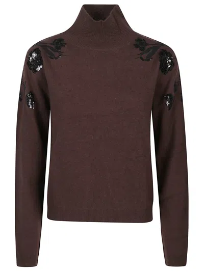 Ermanno Firenze Turtle Neck Sweater In Purple