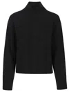 Ermanno Firenze Turtleneck Long Sleeve Sweater In Black