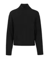 Ermanno Firenze Turtleneck Long Sleeve Sweater In Black