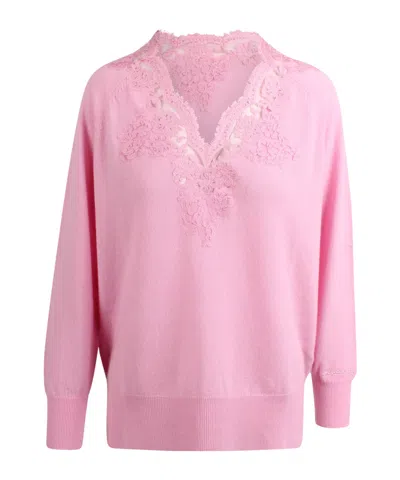 Ermanno Firenze V-neck Blouse In Pink