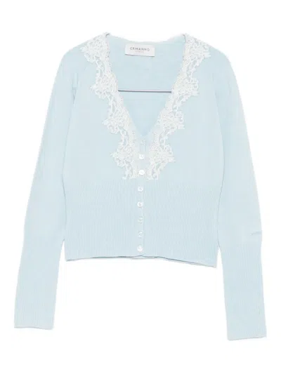 Ermanno Firenze V-neck Cardigan In Blue