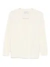 Ermanno Firenze V-neck Floral-pattern Sweater In White