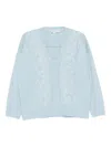Ermanno Firenze V-neck Long-sleeved Sweater In Blue