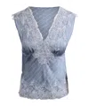 Ermanno Firenze V-neck Vest In Blue
