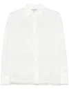 Ermanno Firenze Sheer Floral Lace Shirt With Scallop Edge In White