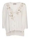 ERMANNO FIRENZE WHITE KNITTED CARDIGAN