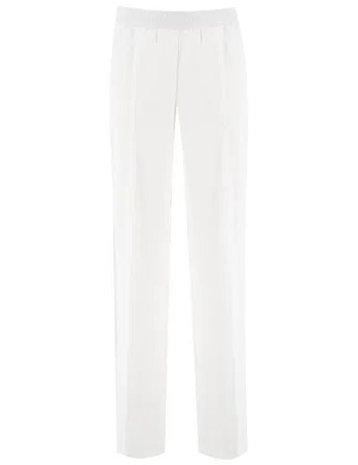 Ermanno Firenze White Straight-leg Trousers