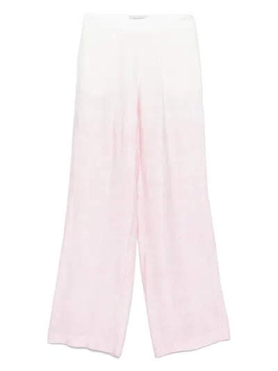Ermanno Firenze Wide-leg Trousers In Pink
