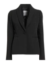 Ermanno Firenze Woman Blazer Black Size 10 Polyester, Elastane