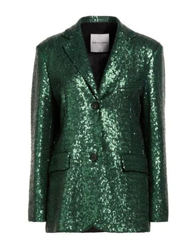 Ermanno Firenze Woman Blazer Green Size 6 Polyester