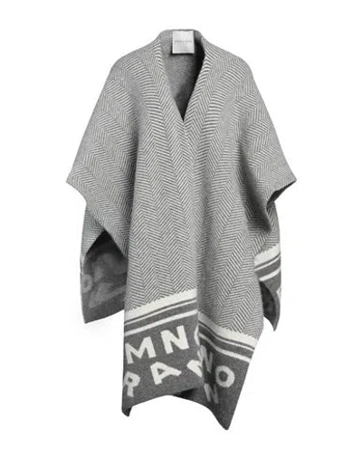 Ermanno Firenze Woman Cape Grey Size Onesize Acrylic, Polyamide, Virgin Wool, Elastane