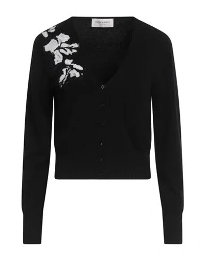 Ermanno Firenze Woman Cardigan Black Size 12 Polyester, Acrylic, Wool