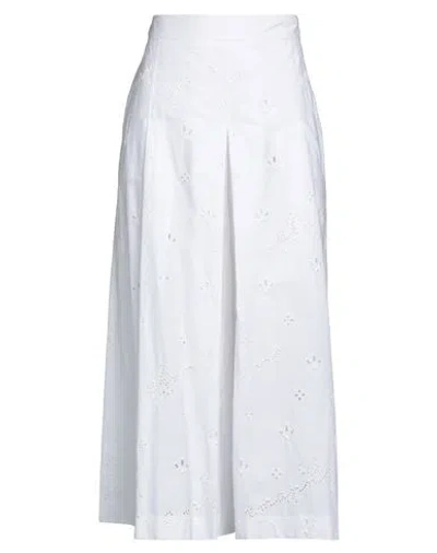 Ermanno Firenze Woman Cropped Pants White Size 6 Cotton