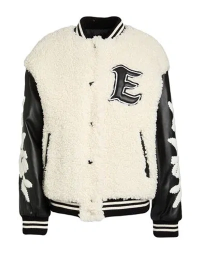 Ermanno Firenze Woman Jacket Ivory Size 6 Polyester, Polyurethane, Synthetic Fibers, Wool, Alpaca Wo