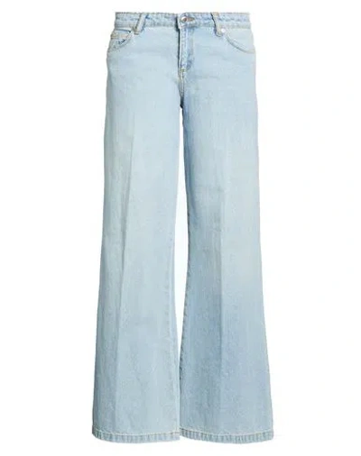 Ermanno Firenze Woman Jeans Blue Size 10 Cotton