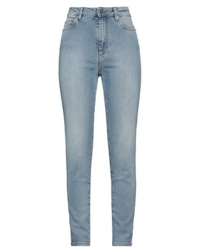 Ermanno Firenze Woman Jeans Blue Size 4 Cotton, Elastane