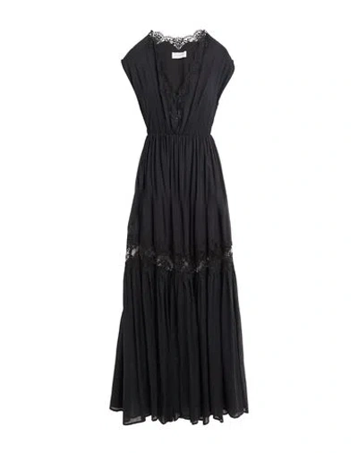Ermanno Firenze Woman Maxi Dress Black Size 6 Cotton