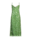 Ermanno Firenze Woman Maxi Dress Lime Green Size 8 Polyester, Cotton, Polyamide