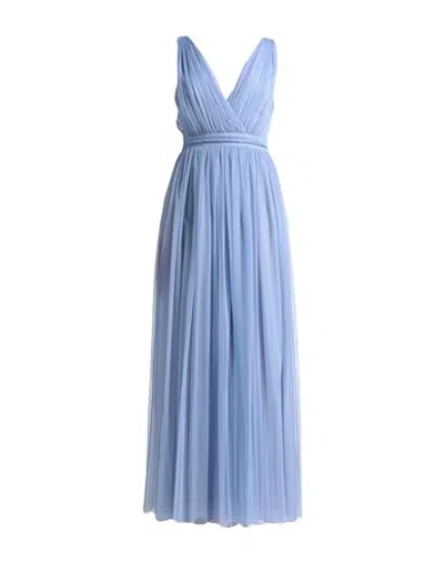 Ermanno Firenze Woman Maxi Dress Pastel Blue Size 6 Polyamide