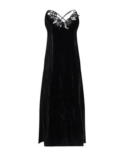 Ermanno Firenze Woman Midi Dress Black Size 4 Polyester, Viscose, Polyamide, Cotton