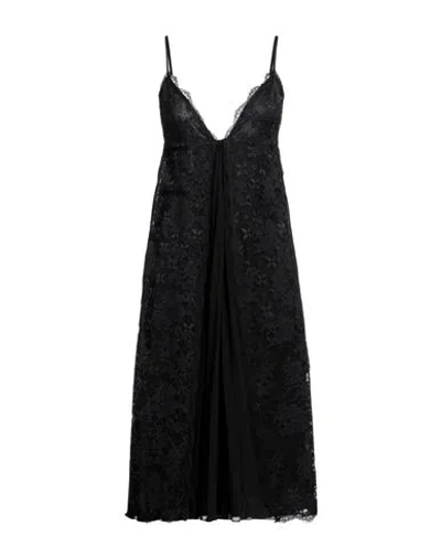 Ermanno Firenze Woman Midi Dress Black Size 6 Polyester, Cotton, Polyamide