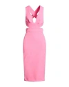 Ermanno Firenze Woman Midi Dress Pink Size 4 Polyester, Elastane In Pink