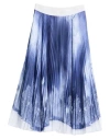 Ermanno Firenze Woman Midi Skirt Blue Size 6 Polyester