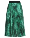 Ermanno Firenze Woman Midi Skirt Green Size 4 Polyester In Green