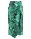Ermanno Firenze Woman Midi Skirt Green Size 8 Viscose