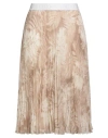 Ermanno Firenze Woman Midi Skirt Sand Size 6 Polyester In Brown