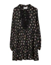 Ermanno Firenze Woman Mini Dress Black Size 6 Polyester, Cotton, Polyamide, Viscose In Black