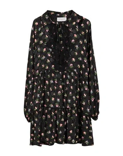 Ermanno Firenze Woman Mini Dress Black Size 6 Polyester, Cotton, Polyamide, Viscose