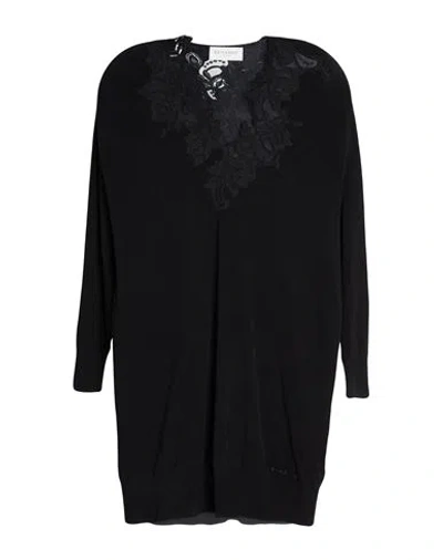 Ermanno Firenze Woman Mini Dress Black Size 6 Viscose, Polyamide, Cotton