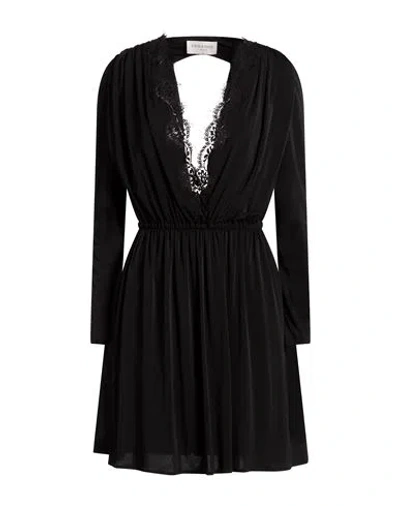 Ermanno Firenze Woman Mini Dress Black Size 8 Polyester, Elastane
