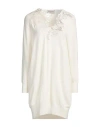 Ermanno Firenze Woman Mini Dress Cream Size 8 Viscose, Polyamide, Cotton In White