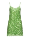 Ermanno Firenze Woman Mini Dress Green Size 4 Polyester, Cotton, Polyamide In Green