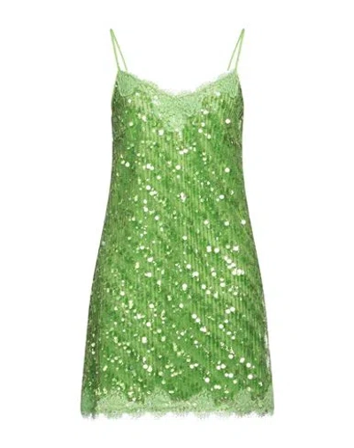 Ermanno Firenze Woman Mini Dress Green Size 4 Polyester, Cotton, Polyamide